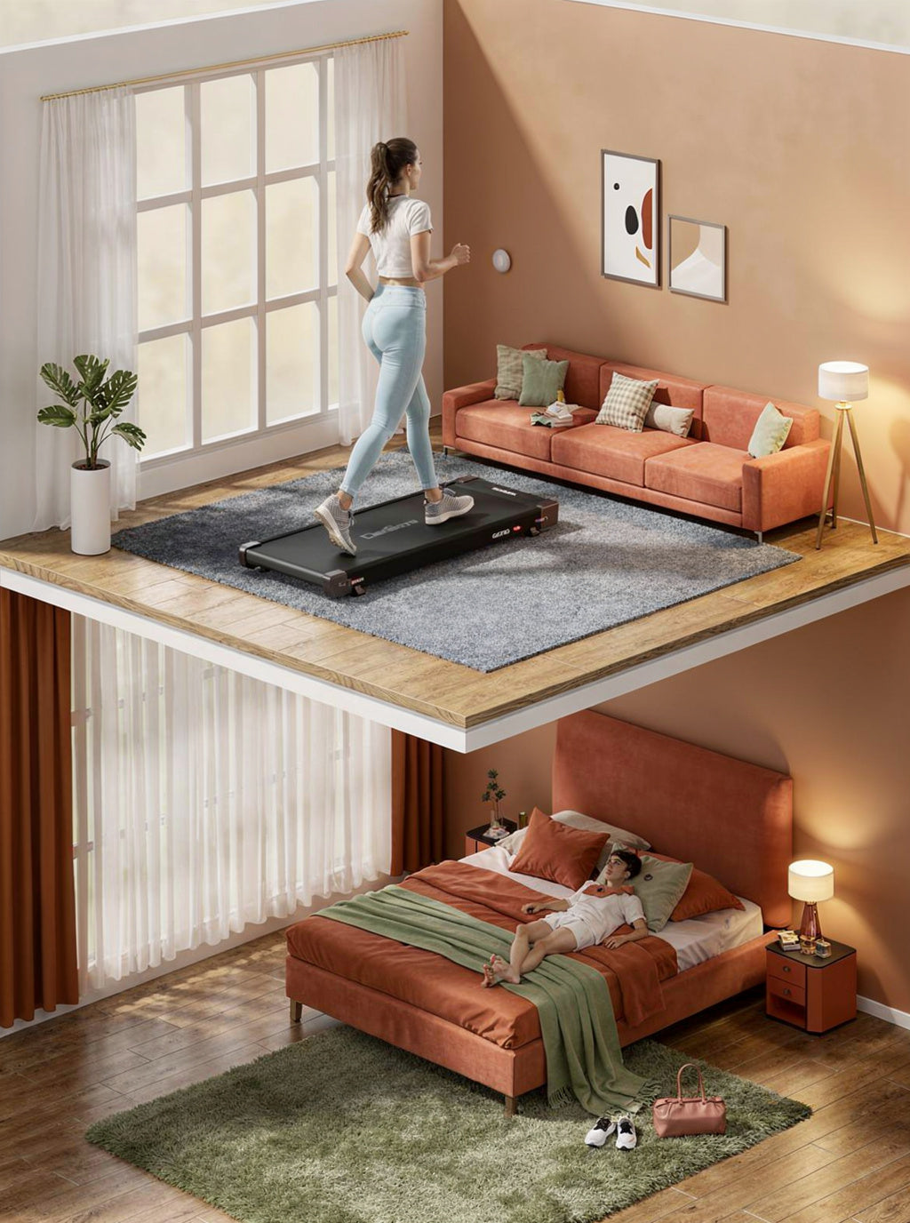 Tapis de marche sous-bureau