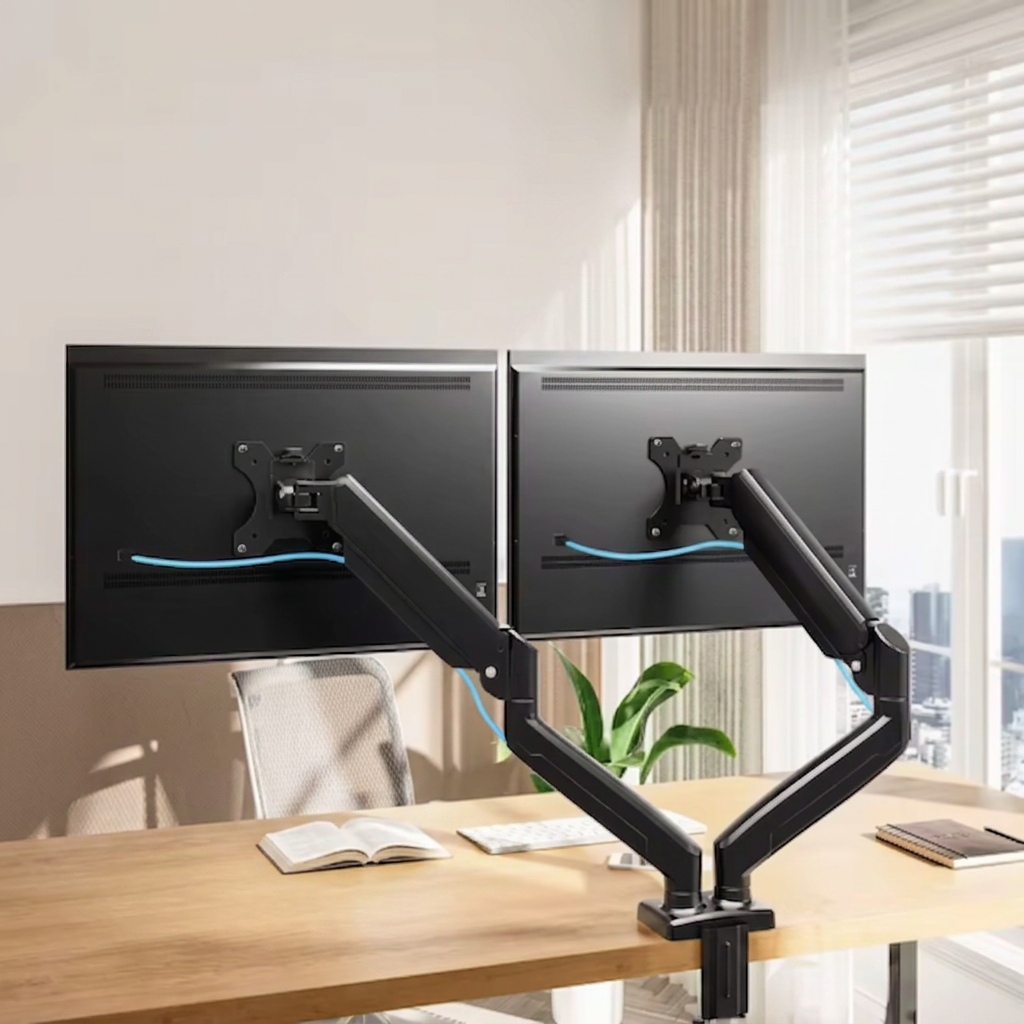 Bras double moniteur pour écrans 13″–32″
